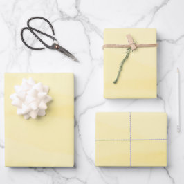 Hoja De Papel De Regalo Acuarela de chiffon de limón