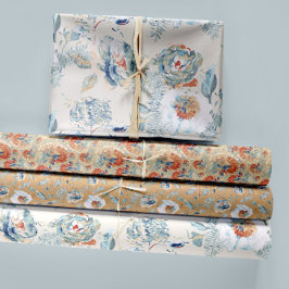 Hoja De Papel De Regalo Acuarela Floral Hidrangea Decoupage