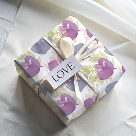 Hoja De Papel De Regalo Acuarela floral moderna