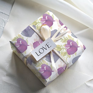 Hoja De Papel De Regalo acuarela floral moderna