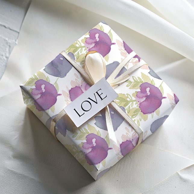 Hoja De Papel De Regalo acuarela floral moderna (Subido por el creador)