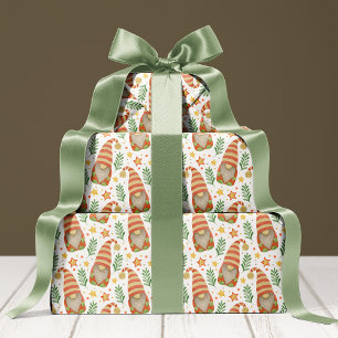 Hoja De Papel De Regalo Acuarela Gnome Escandinavo Navidad Lindo