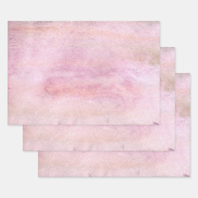 Hoja De Papel De Regalo acuarela rosa (Set)