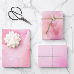 Hoja De Papel De Regalo Acuarela Rosa Pastel Precioso