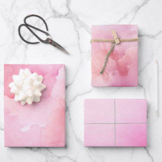 Hoja De Papel De Regalo Acuarela Rosa Pastel Precioso