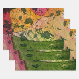 Hoja De Papel De Regalo Acuarela Y Tinta Abstrante Expressionismo Arte