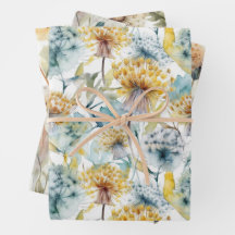 ACUARELAS DIENTE DE LEÓN REGALO FLORAL OTOÑO