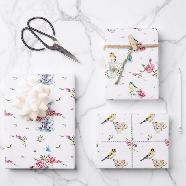 Hoja De Papel De Regalo Acuarelas para fiesta de desposada (Anverso)