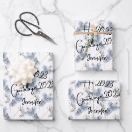 Hoja De Papel De Regalo Adiós 2023 personalizada Hi 2022