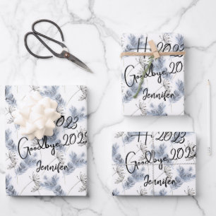 Hoja De Papel De Regalo Adiós 2023 personalizada Hi 2022
