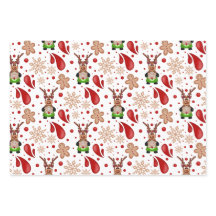 Adorable Reno de Navidad Rojo Festivo