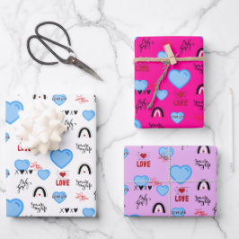 Hoja De Papel De Regalo Adore pop lover valentine