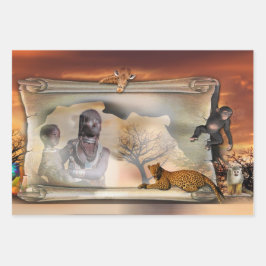 Hoja De Papel De Regalo Adornición ante de diseño africano