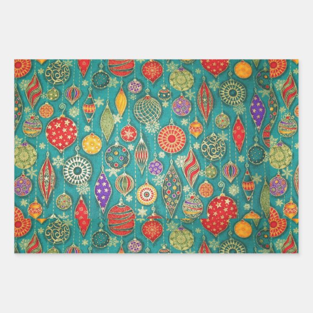 Hoja De Papel De Regalo Adornos (Anverso)