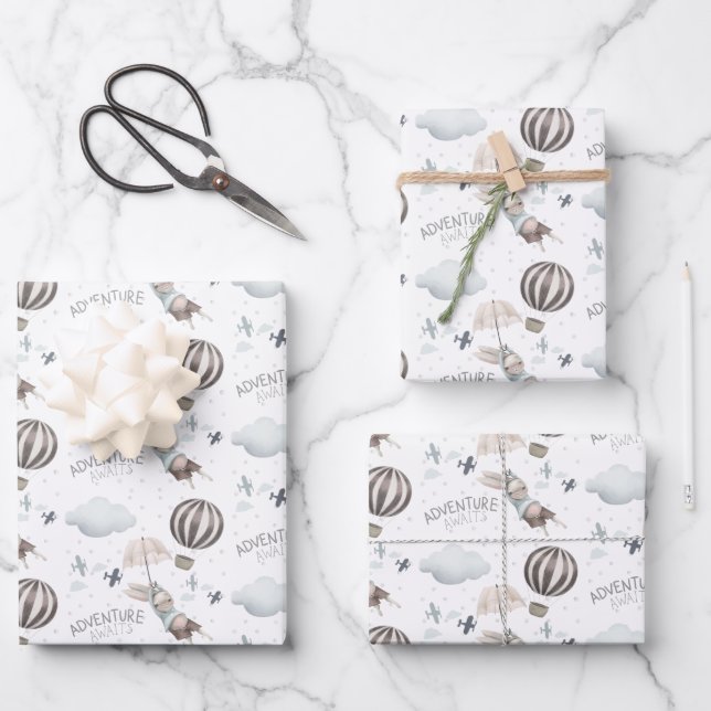 Hoja De Papel De Regalo Adventure Awath Bunny Wrapping Paper Sheets (Anverso)