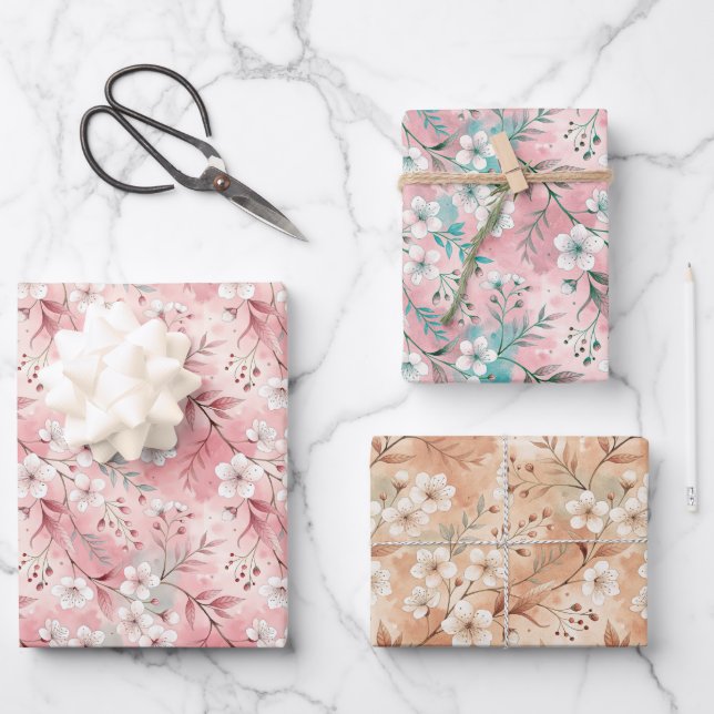 Hoja De Papel De Regalo Aesthetic cherry blossoms (Anverso)