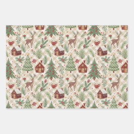 Hoja De Papel De Regalo Aesthetic Holiday Checkered Wrapping Paper