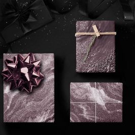 Hoja De Papel De Regalo Agato rojo cristalizado | Ruby Crimson Marbble Sto