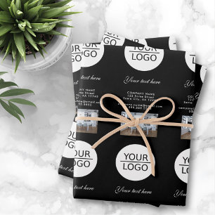 Hoja De Papel De Regalo Agrega tu Logo con Foto y Texto Personalizado Prom