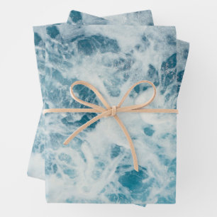 Hoja De Papel De Regalo Agua del Mar Azul