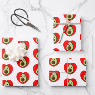 Hoja De Papel De Regalo Aguacate, Personalizado Bebé Cutáneo En El Corazón