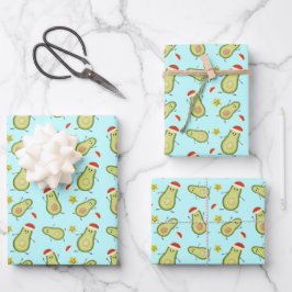 Hoja De Papel De Regalo Aguacates y Navidad