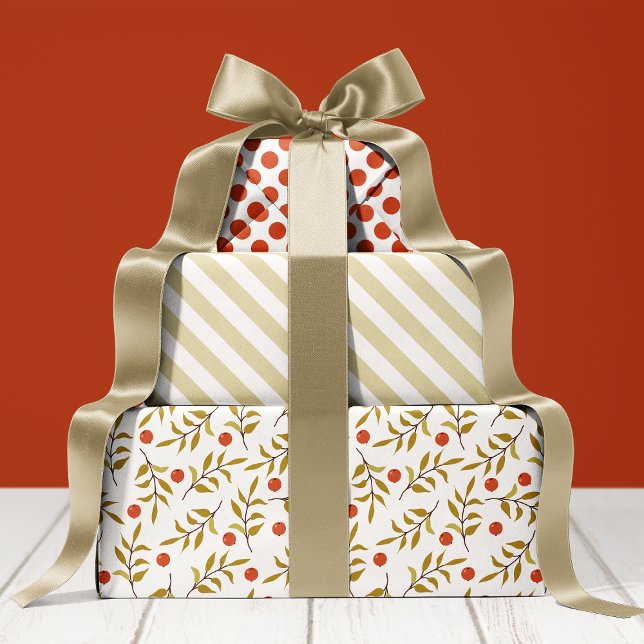 Hoja De Papel De Regalo Aguamarina Botánica de Bayas Fiestas (Subido por el creador)