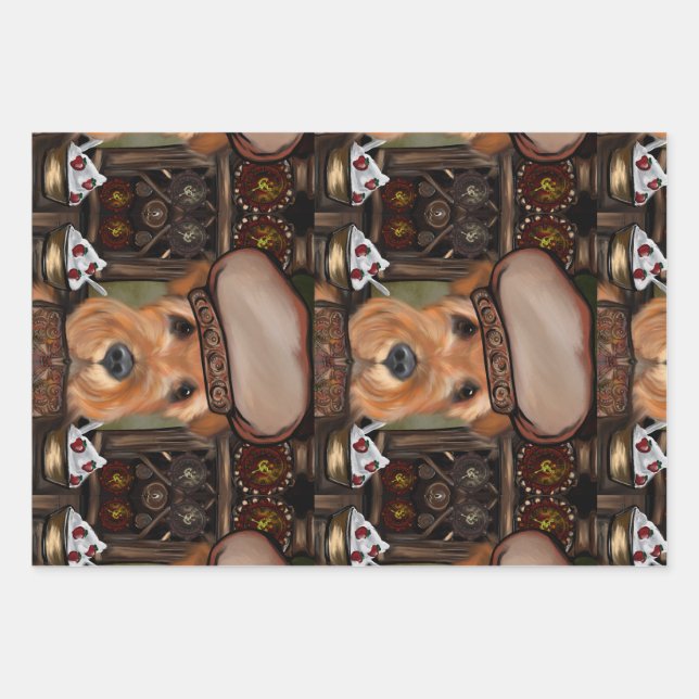 HOJA DE PAPEL DE REGALO AIREDALE TERRIER (Anverso)