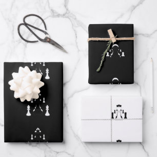 Hoja De Papel De Regalo Ajedrez