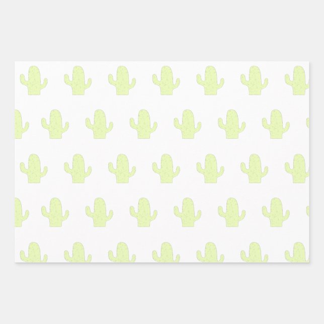 Hoja De Papel De Regalo Ajuste de cactus (Anverso)