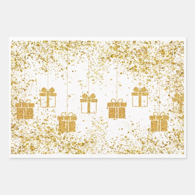 Hoja De Papel De Regalo Ajuste de navidad (Anverso)