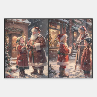 Hoja De Papel De Regalo Ajuste de navidades