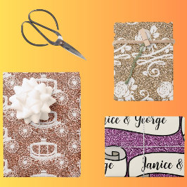 Hoja De Papel De Regalo Ajuste de regalo de boda personalizado