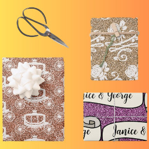 Hoja De Papel De Regalo Ajuste de regalo de boda personalizado