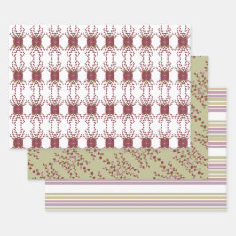 Hoja De Papel De Regalo Ajuste de regalo de hoja con patrones