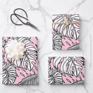 Hoja De Papel De Regalo Ajuste de regalo de Pearl Palms