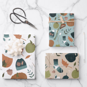 Hoja De Papel De Regalo Ajuste de regalo otoñal