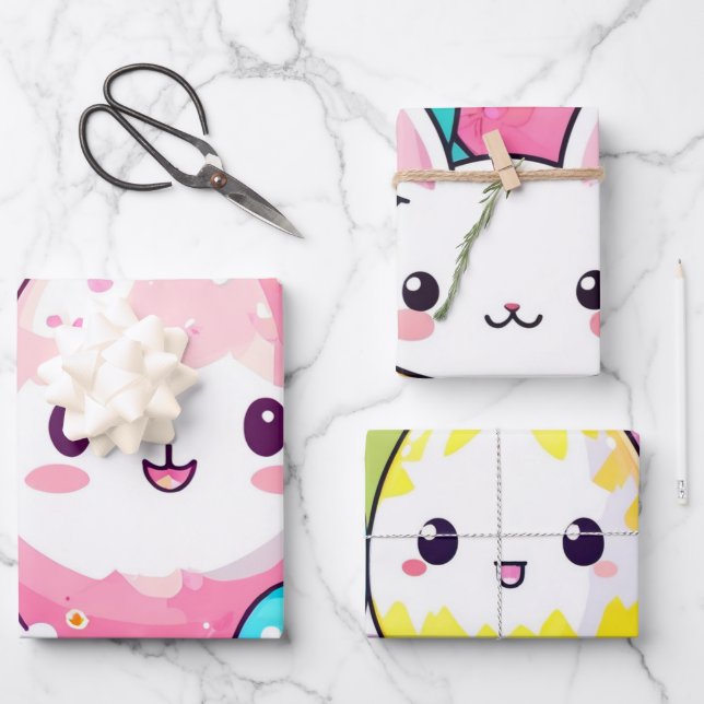 Hoja De Papel De Regalo Ajuste de resumen geométrico de huevos de pascua (Anverso)