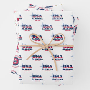 Hoja De Papel De Regalo Alabama, 50 estados, Campana de la Libertad
