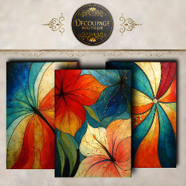 Hoja De Papel De Regalo Alas de Mariposa Arcoíris Decoupage