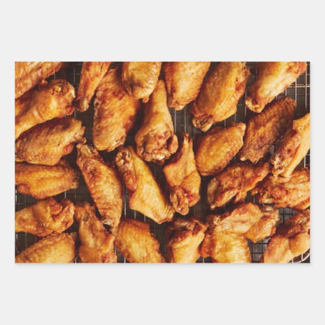 Hoja De Papel De Regalo Alas de pollo (Anverso)