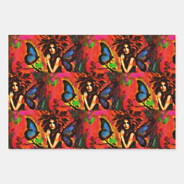 Hoja De Papel De Regalo Alas de un cuento de hadas (Anverso)