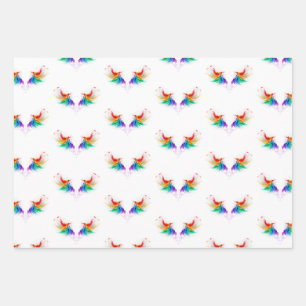 Hoja De Papel De Regalo Alas del arco iris fluidas