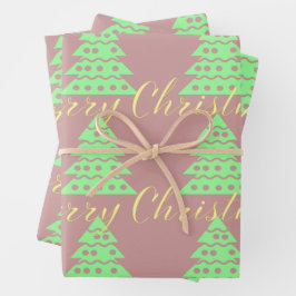 Hoja De Papel De Regalo alegre árbol de Navidad