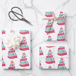 Hoja De Papel De Regalo Alegría a los Navidades del mundo citan tipografía