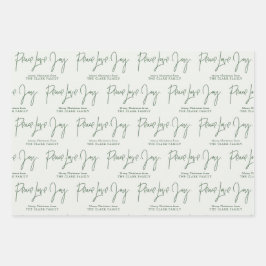 Hoja De Papel De Regalo "Alegría de amor por la paz"