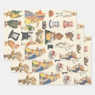 Hoja De Papel De Regalo Alice en el País de las Maravillas, muñeca de pape