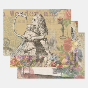 Hoja De Papel De Regalo Alice in Wonderland Flamingo Classic