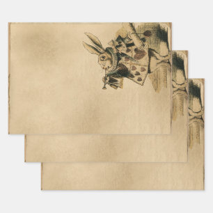 Hoja De Papel De Regalo Alicia de Conejo Blanco Herald en el País de las M