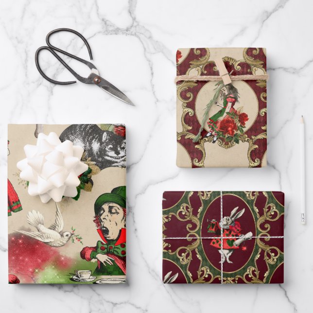 Hoja De Papel De Regalo Alicia En El País De Las Maravillas (Anverso)